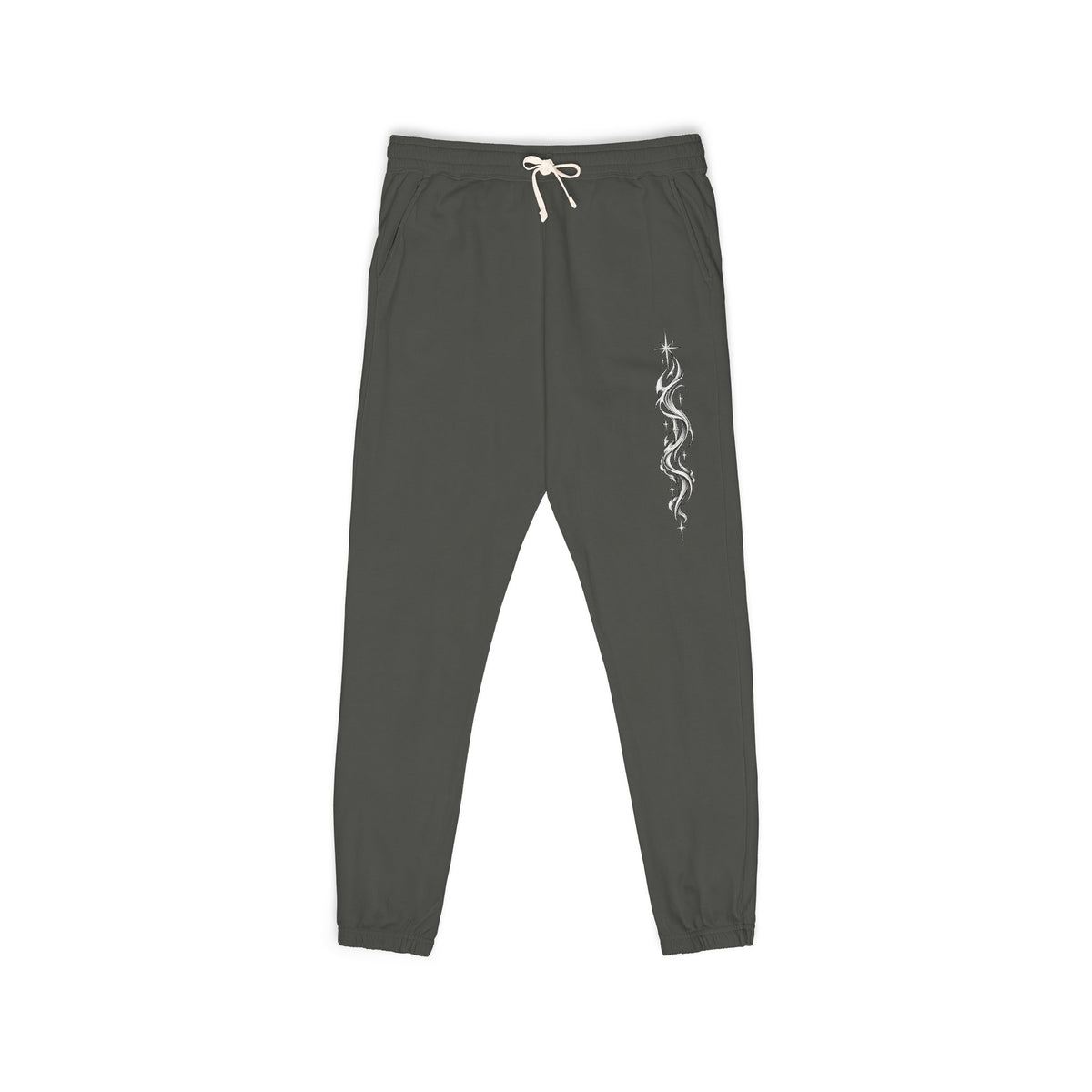 Fleece Sweatpants — Vertical Lightning Graphic Joggers
