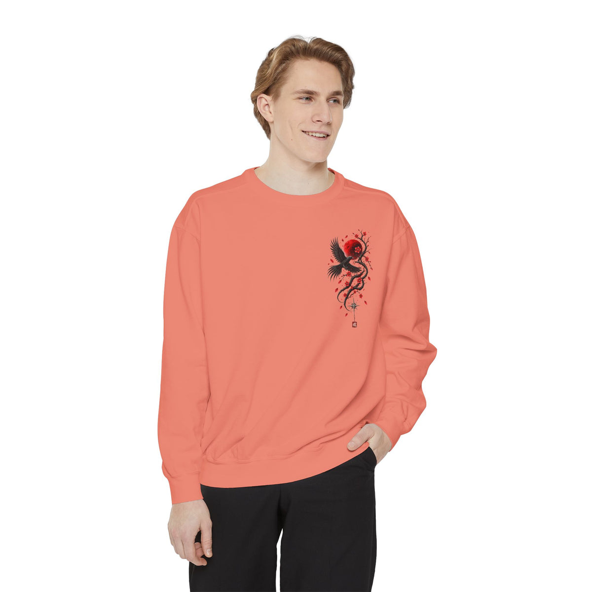 Anime Graphic Sweatshirt – Japanese Streetwear with Demon Back Print