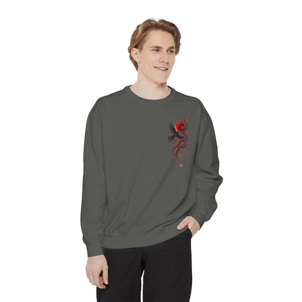 Anime Graphic Sweatshirt – Japanese Streetwear with Demon Back Print
