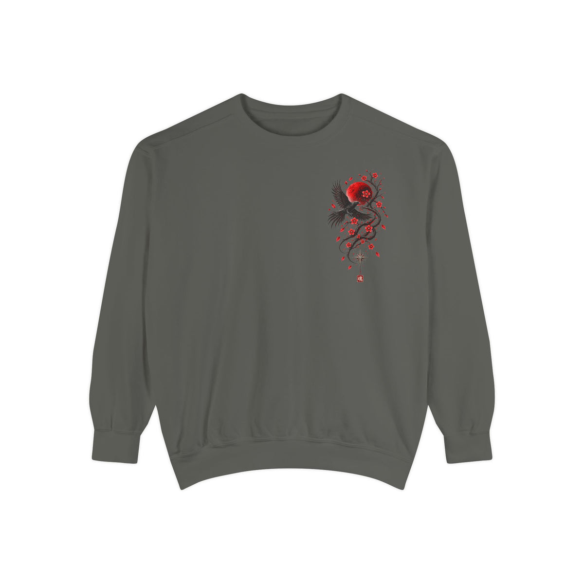 Anime Graphic Sweatshirt – Japanese Streetwear with Demon Back Print