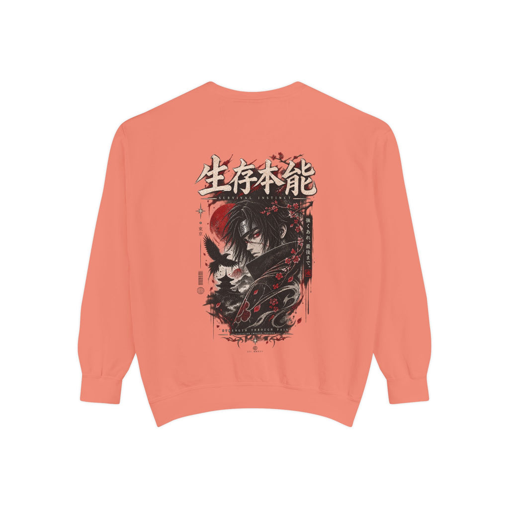 Anime Graphic Sweatshirt – Japanese Streetwear with Demon Back Print