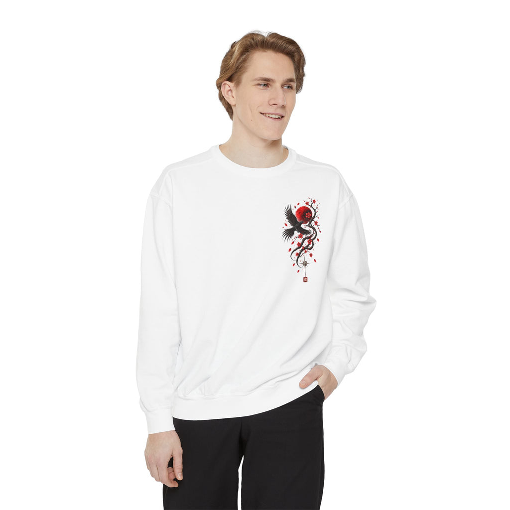 Anime Graphic Sweatshirt – Japanese Streetwear with Demon Back Print