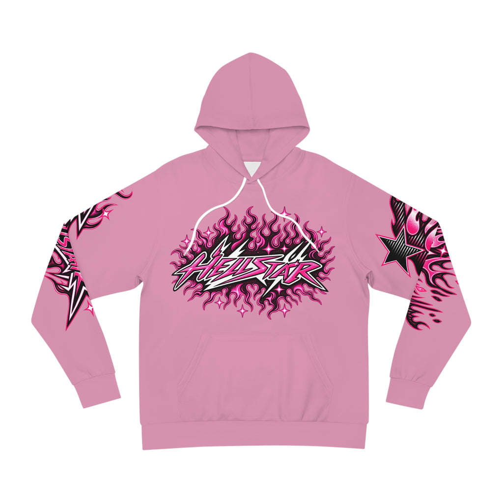 Pink Palm Puff Graphic Hoodie | Oversized Streetwear Hoodie.