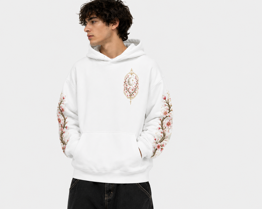 Moonlit Sakura Oversized Hoodie 🌙