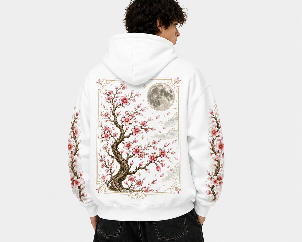 Moonlit Sakura Oversized Hoodie 🌙