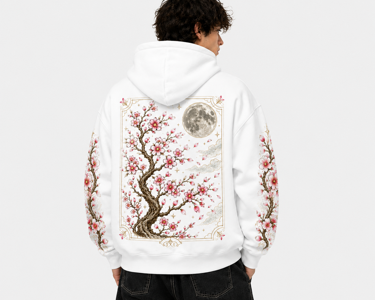 Moonlit Sakura Oversized Hoodie 🌙