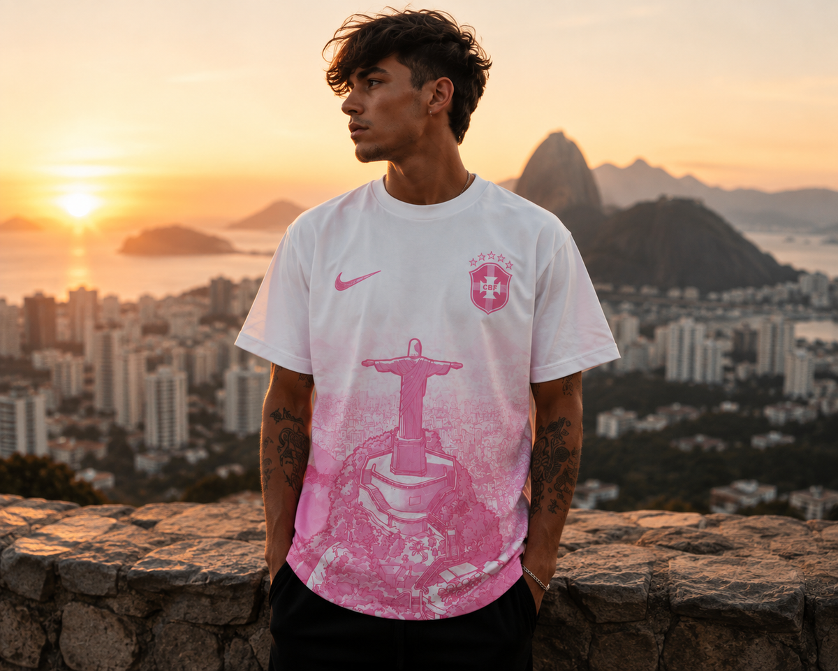 Rio Pink Cristo Graphic Tee – Premium Oversized Streetwear T-Shirt