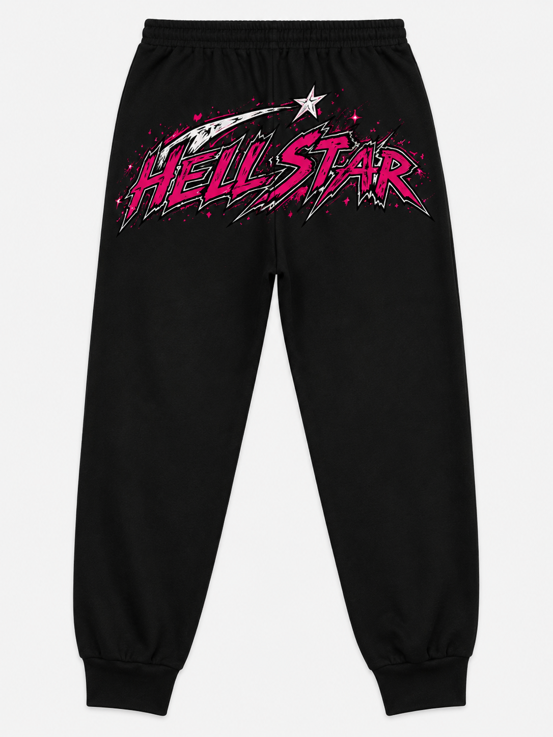 Hellstar Flame Skull Unisex Sweatpants – Black & Pink Streetwear
