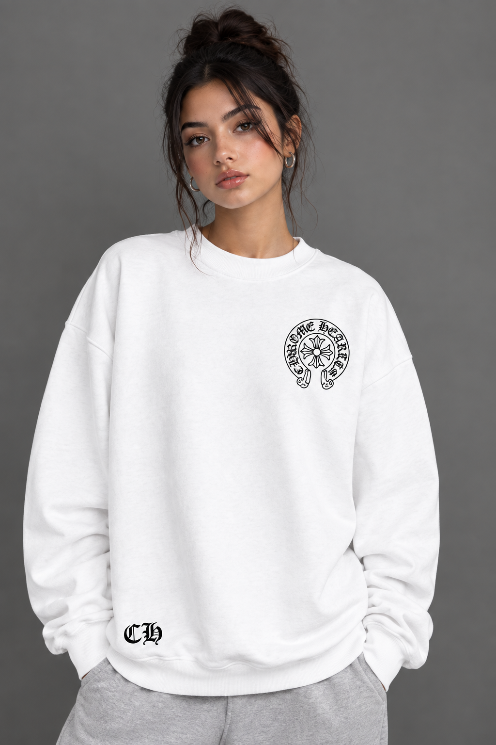 Gothic Cross Oversized Sweatshirt | Premium Streetwear