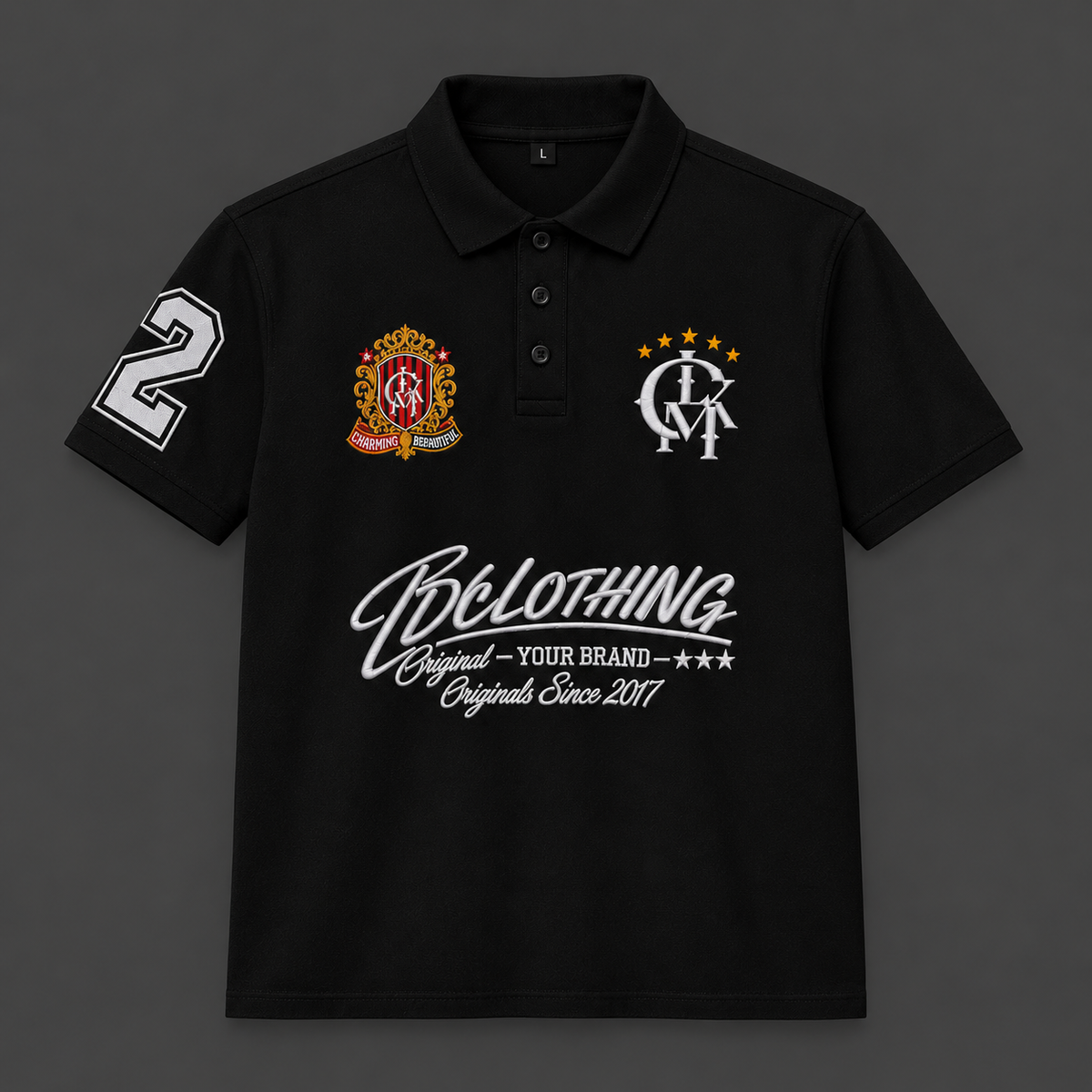 T&D Premium Black Polo T-Shirt | Bold look. Clean style. Made to stand out.