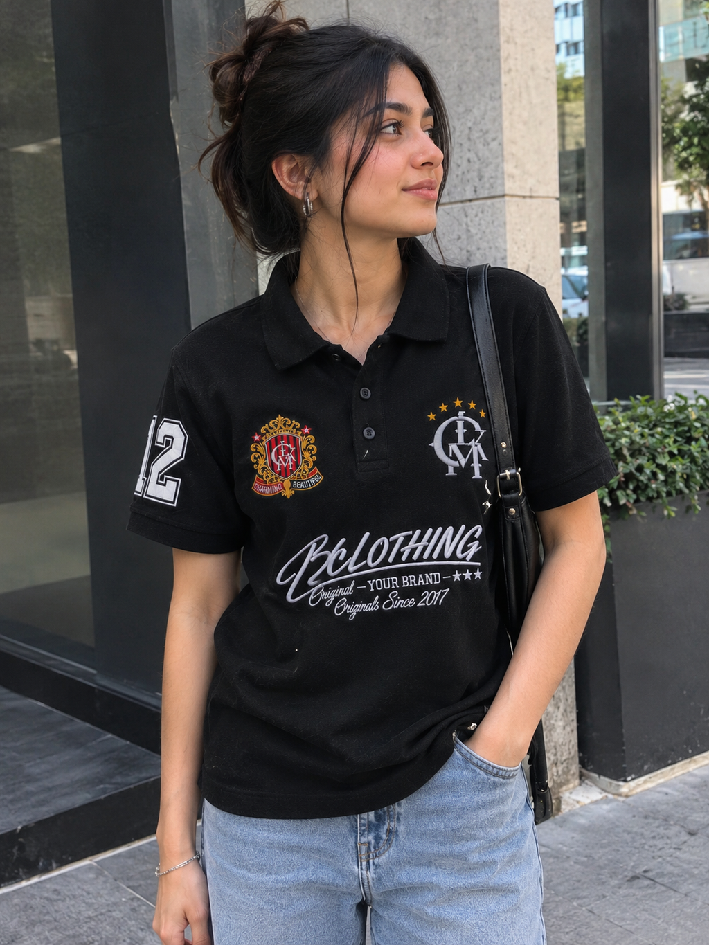 T&D Premium Black Polo T-Shirt | Bold look. Clean style. Made to stand out.