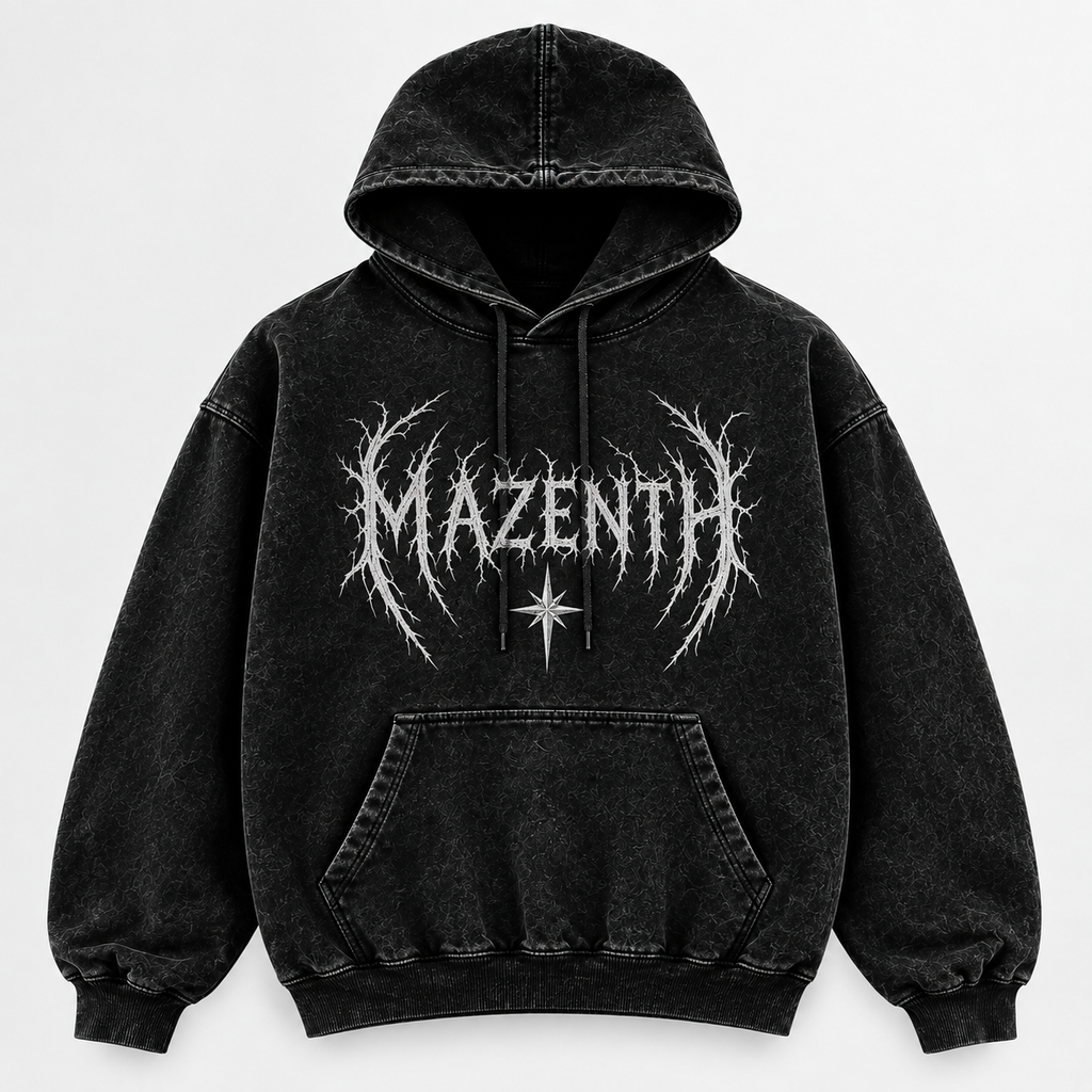 Vintage Oversized Black Hoodie