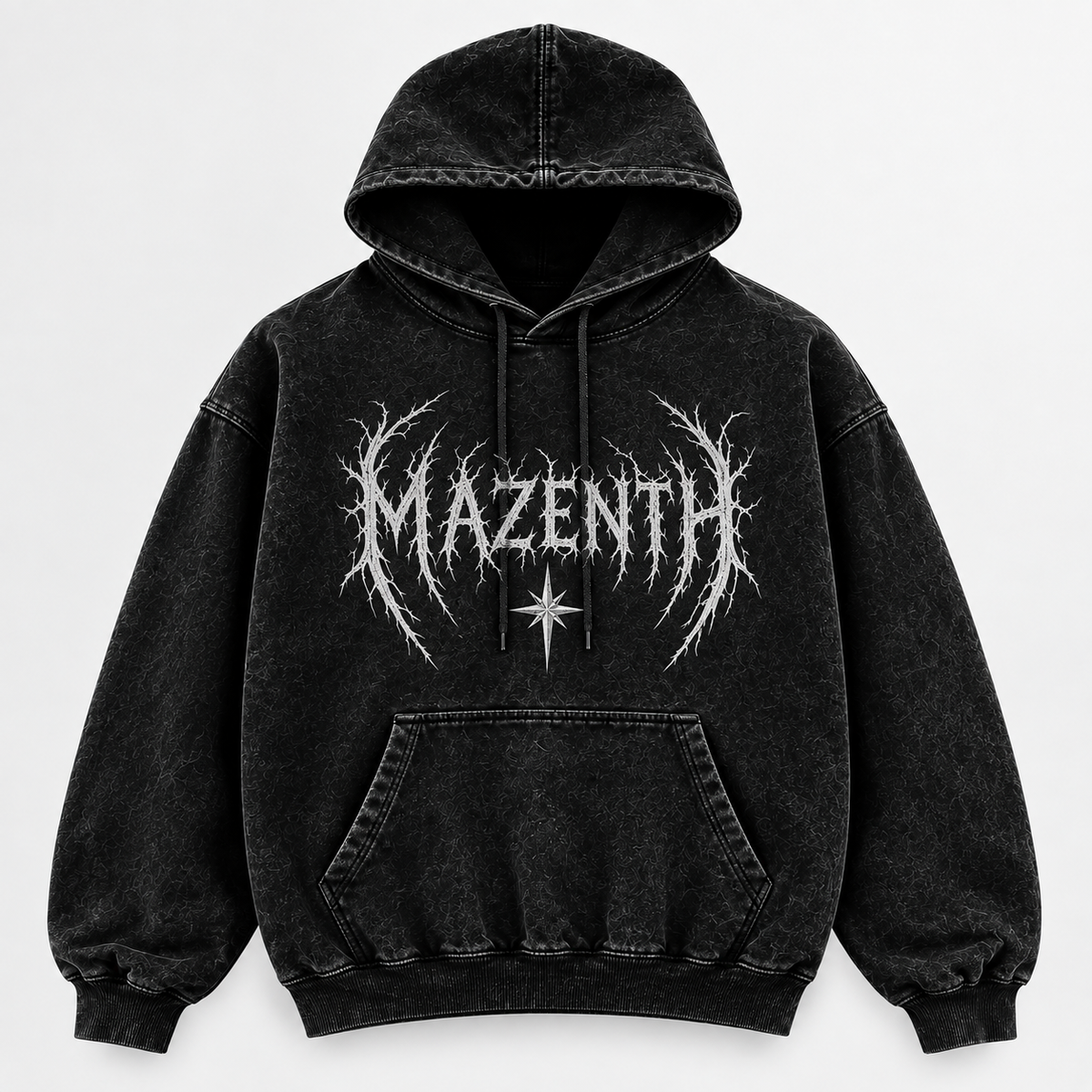 Vintage Oversized Black Hoodie