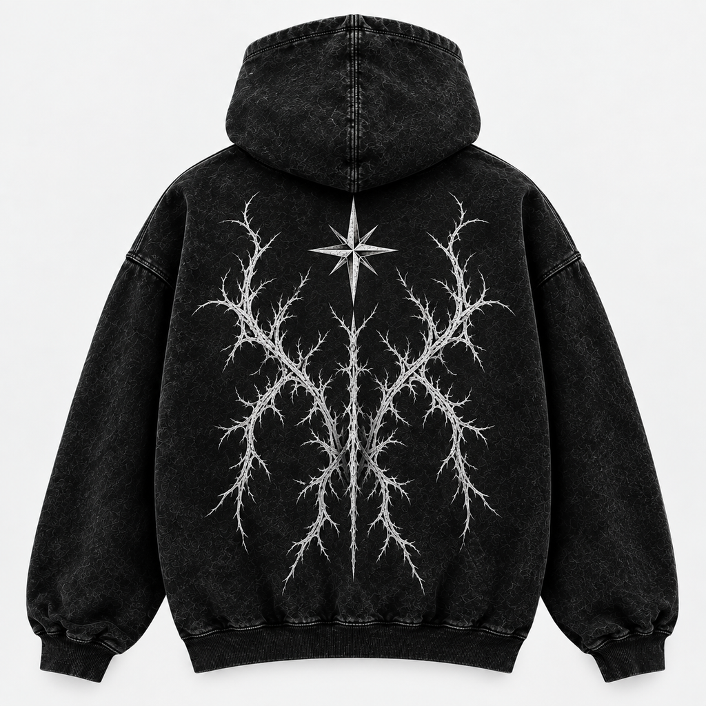 Vintage Oversized Black Hoodie