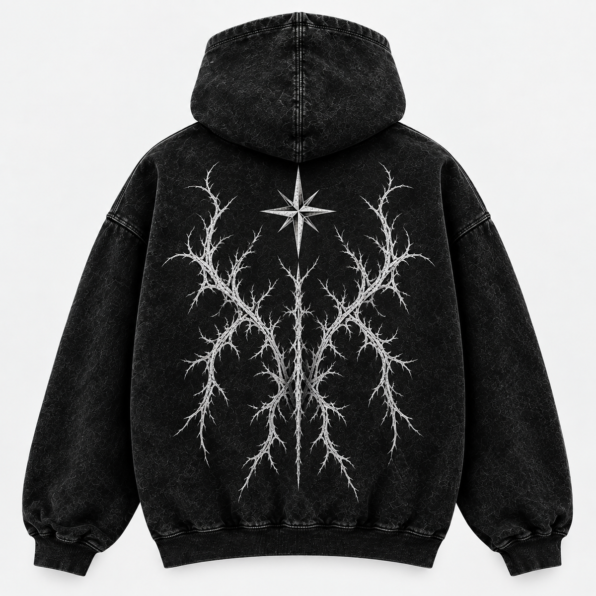 Vintage Oversized Black Hoodie