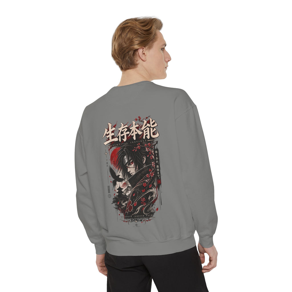 Anime Graphic Sweatshirt – Japanese Streetwear with Demon Back Print