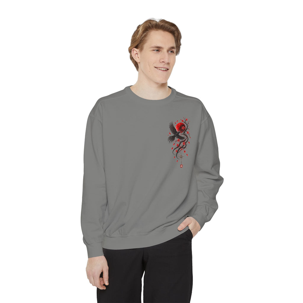 Anime Graphic Sweatshirt – Japanese Streetwear with Demon Back Print