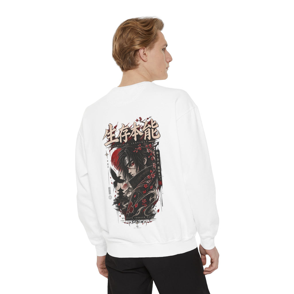Anime Graphic Sweatshirt – Japanese Streetwear with Demon Back Print
