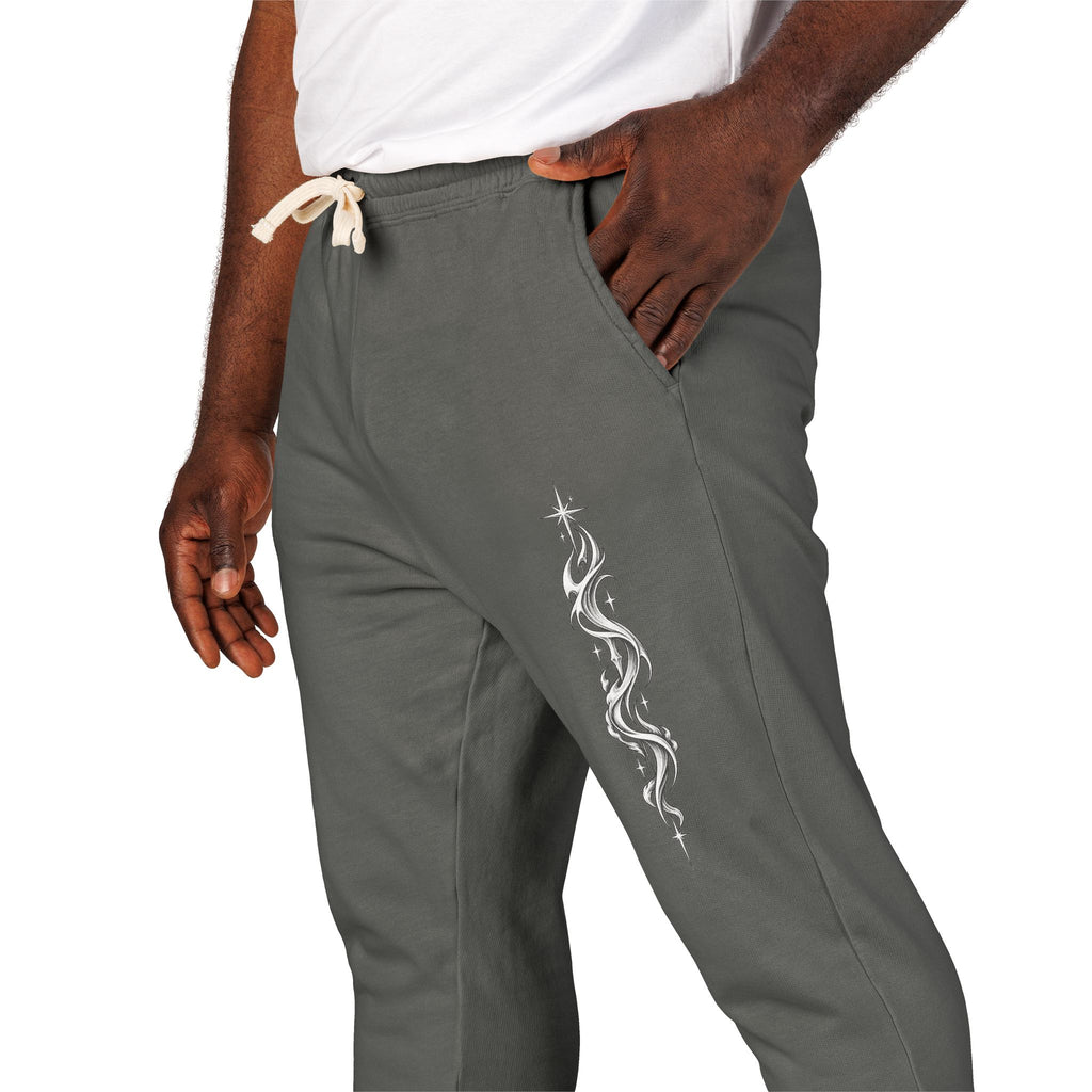 Fleece Sweatpants — Vertical Lightning Graphic Joggers