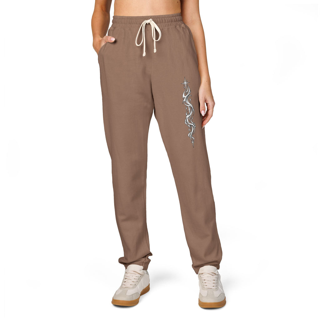 Fleece Sweatpants — Vertical Lightning Graphic Joggers