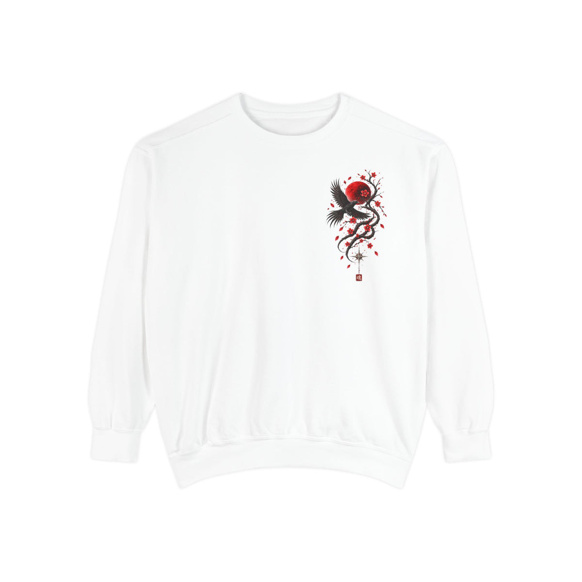 Anime Graphic Sweatshirt – Japanese Streetwear with Demon Back Print