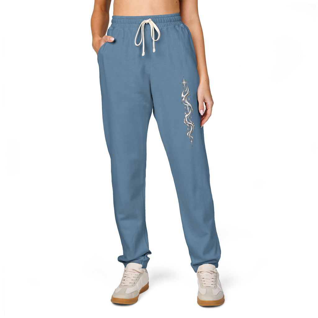 Fleece Sweatpants — Vertical Lightning Graphic Joggers